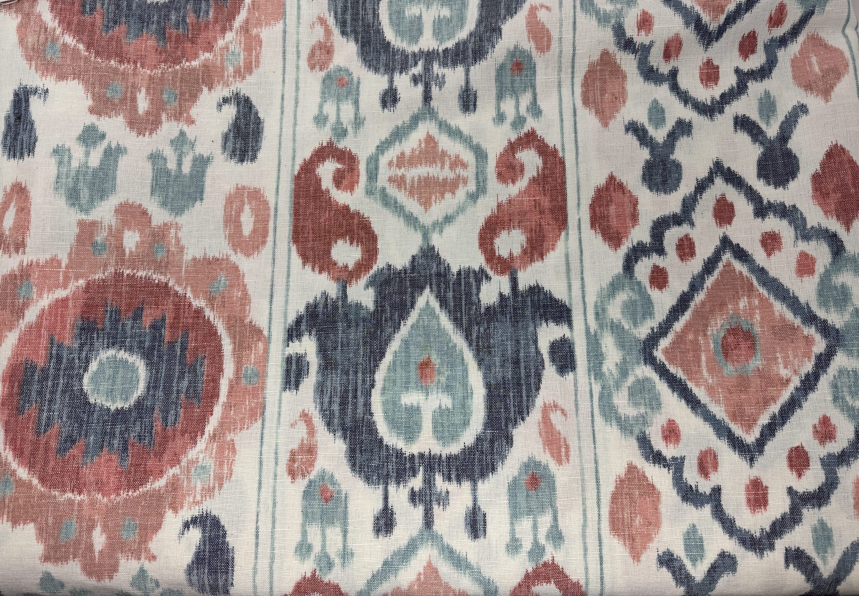 Schumacher Elizia Ikat Rose Indigo - Image 2